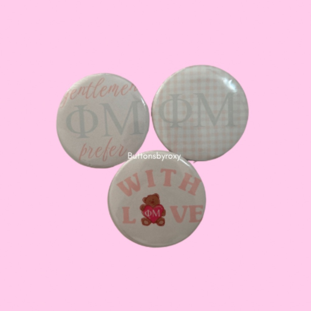 PHIMU button 3 pack